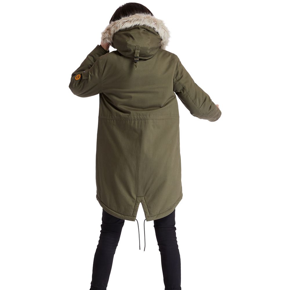 Parka Timberland Argentina Mujer - Mt Kelsey Fleece-Lined Parka - Verde Oliva - QPKZJW-967